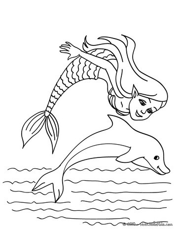 Dolphin with mermaid
